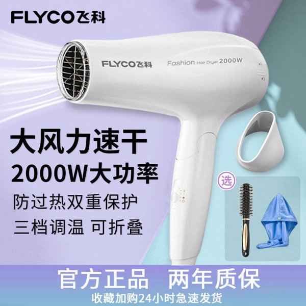 飞科吹风机大功率2000W恒温护发速干学生宿舍用电吹风筒